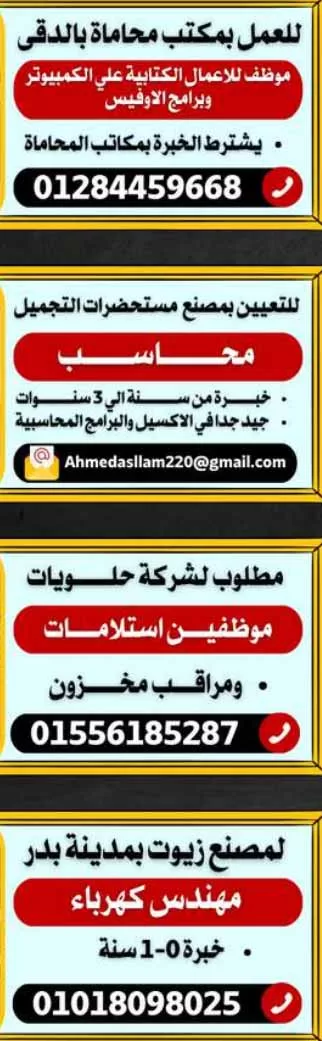 وظائف جريدة الوسيط الجمعة 26-4-2024 لمختلف التخصصات