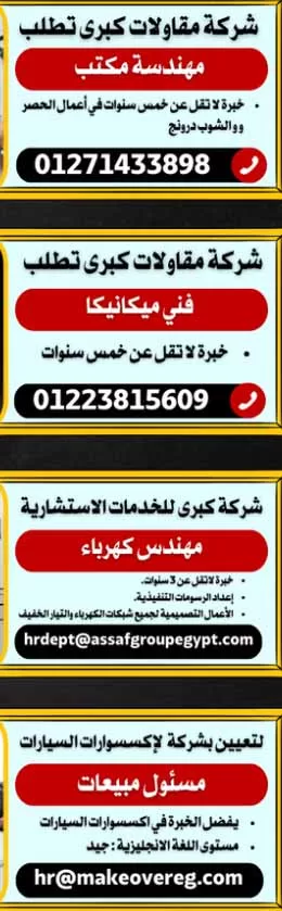 وظائف جريدة الوسيط الجمعة 28-6-2024 لمختلف التخصصات